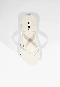 Schutz - Chinelo / Rasteira Logo Branco