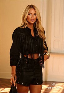 Perfect Way - Camisa Cropped Feminina c/ Franja