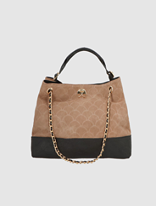 Luiza Barcelos - Bolsa Média em Couro Fendi Camurça