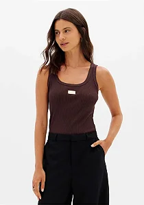 Lança Perfume - Regata Canelada com Placa