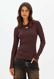 Lança Perfume - Blusa Canelada Manga Longa