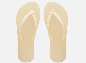 Brizza - Chinelo Off White Essential Metal ZZ