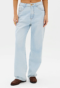 Lança Perfume - Calça Jeans Reta Cintura Alta