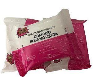 Lenço Demaquilante Com Oleo Rosa Mosqueta