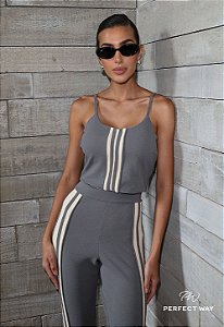 Perfect Way - Cropped Cinza