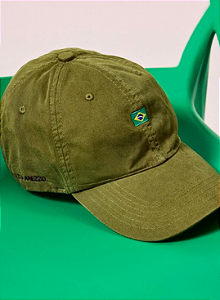 Brizza -Boné Verde Brasil Bordado