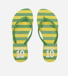 Brizza - Chinelo Brasil Verde Listrado