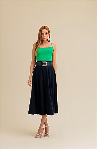 Charry - Blusa Regata em Malha Canelada
