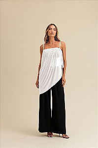 Charry - Blusa Alongada Lisa Drapeada
