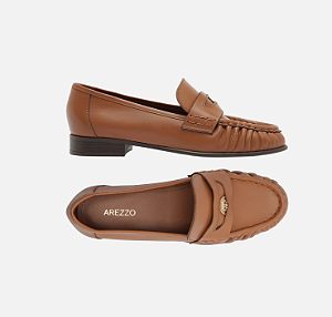 Arezzo - Mocassim Marrom Couro