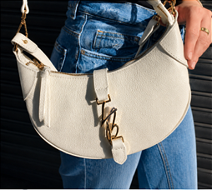 Luiza Barcelos - Bolsa Média em Couro Off White