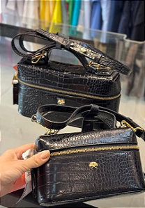 Luiza Brcelos - Bolsa Média Croco Preta