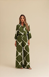 Charry - Camisa Alongada Estampada Com Mangas Longas