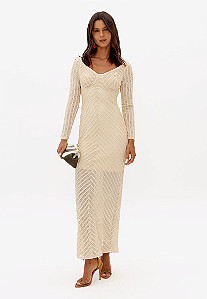 Lança Perfume - Vestido Super Midi De Renda
