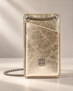Schutz - Bolsa Pequena Porta Celular Dourada