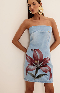 Onça Preta - Vestido Curto Tomara Que Caia Floral