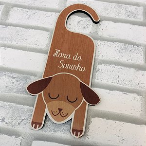 Placa em Mdf Hora do Soninho Cachorro