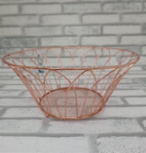 Fruteira de Metal Aramado Rose