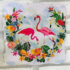 Descanso de Panela Flamingo Branco