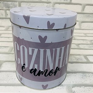 Lata de Mantimentos Cozinha É Amor