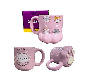Caneca Formato 3D 350ml I Love Cats And Some
