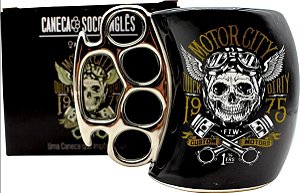 Caneca Soco Inglês 350ml Caveira Motor