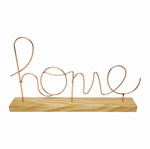 Home Decorativo em Metal e Madeira