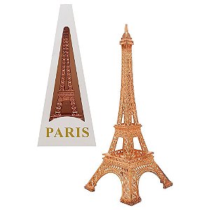 Enfeite de Metal Torre Eiffel 25cm Rose