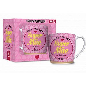 Caneca Porcelana Urban 360ml Família Mãe