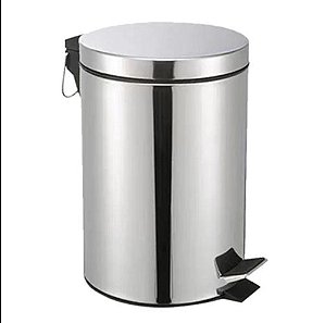 Lixeira Inox Com Pedal E Cesto De Lixo Interno Removível 5L
