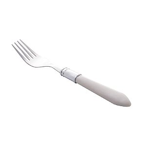 CJ 6 Garfos P/ Mesa de Aço Inox C/ Cabo de Plástico Mother Pearl Cinza 21Cm