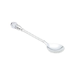 Conjunto 6 Colheres de Café de Zamac Niquelado Crystal 11cm