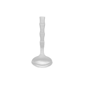 Conjunto 6 Colheres de Sobremesa de Aço Inox Bambu Elegant Preta 15,2cm