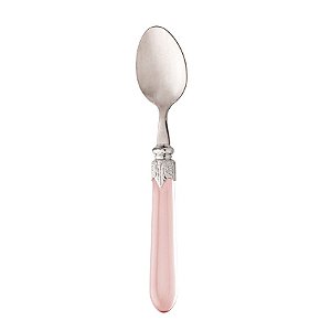Conjunto 6 Colheres para Mesa de Aço Inox com Cabo em Plástico Destiny Rosa 21,5cm