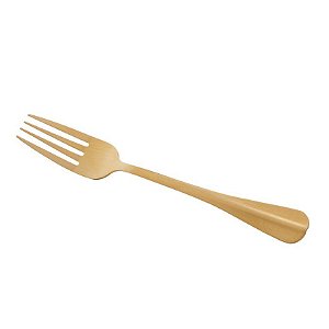 Conjunto 6 Garfos para Mesa de Aço Inox Positano Dourado 20cm