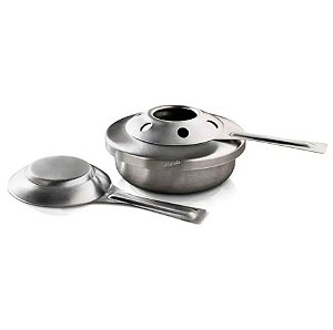 Queimador de Álcool 14,5x9,5x4,3cm em Aço Inox