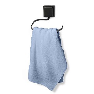 Suporte Porta Toalha De Rosto Banheiro Sem Furos Preto 3 M