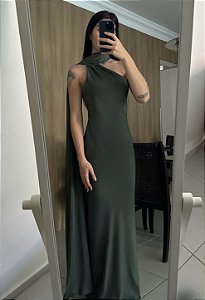 Vestido Martina Verde Oliva Escuro