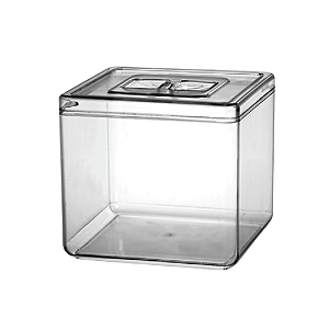 Pote Quadrado 5 Litros com Tampa Acrílico Transparente
