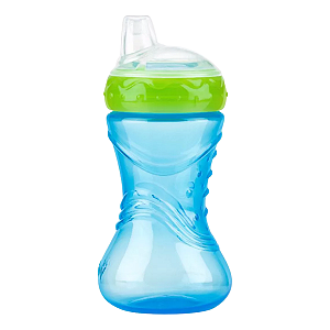Copo De Transição Bico De Silicone Antivazamento Nuby 300ml Azul