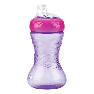 Copo De Transição Bico De Silicone Antivazamento Nuby 300ml Lilás