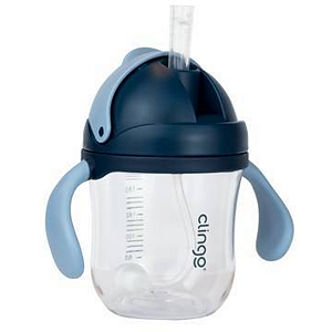 Copo de Transição Tritan Antivazamento Azul com Alça