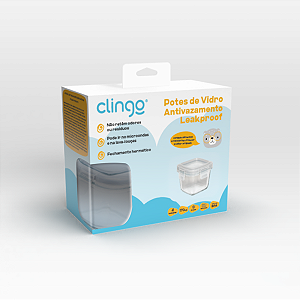 Kit 4 Potes de Vidro Antivazamento para Leite Papinha Frutas