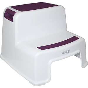 Escadinha Infantil 2 Degraus Antiderrapante Banquinho para Banheiro Rosa