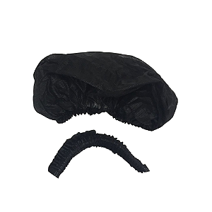 Touca Descartável Preto 20GR REALDESC C Elástico Duplo 50 UN