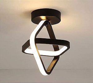LUMINARIA LED LIGHTING - 3000K PRETO - FONTE