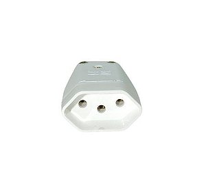 PLUG FEMEA 3P 10A BRANCO - MEC
