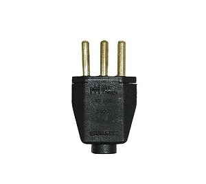 PLUG MACHO 3P 20A PRETO - MEC