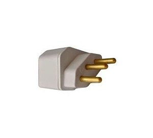 ADAPTADOR PINO 10 A - BRANCO - MECATOL -  UNIS
