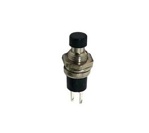 MINI CHAVE PUSH BUTTON NA 1A - PRETO - UNIS